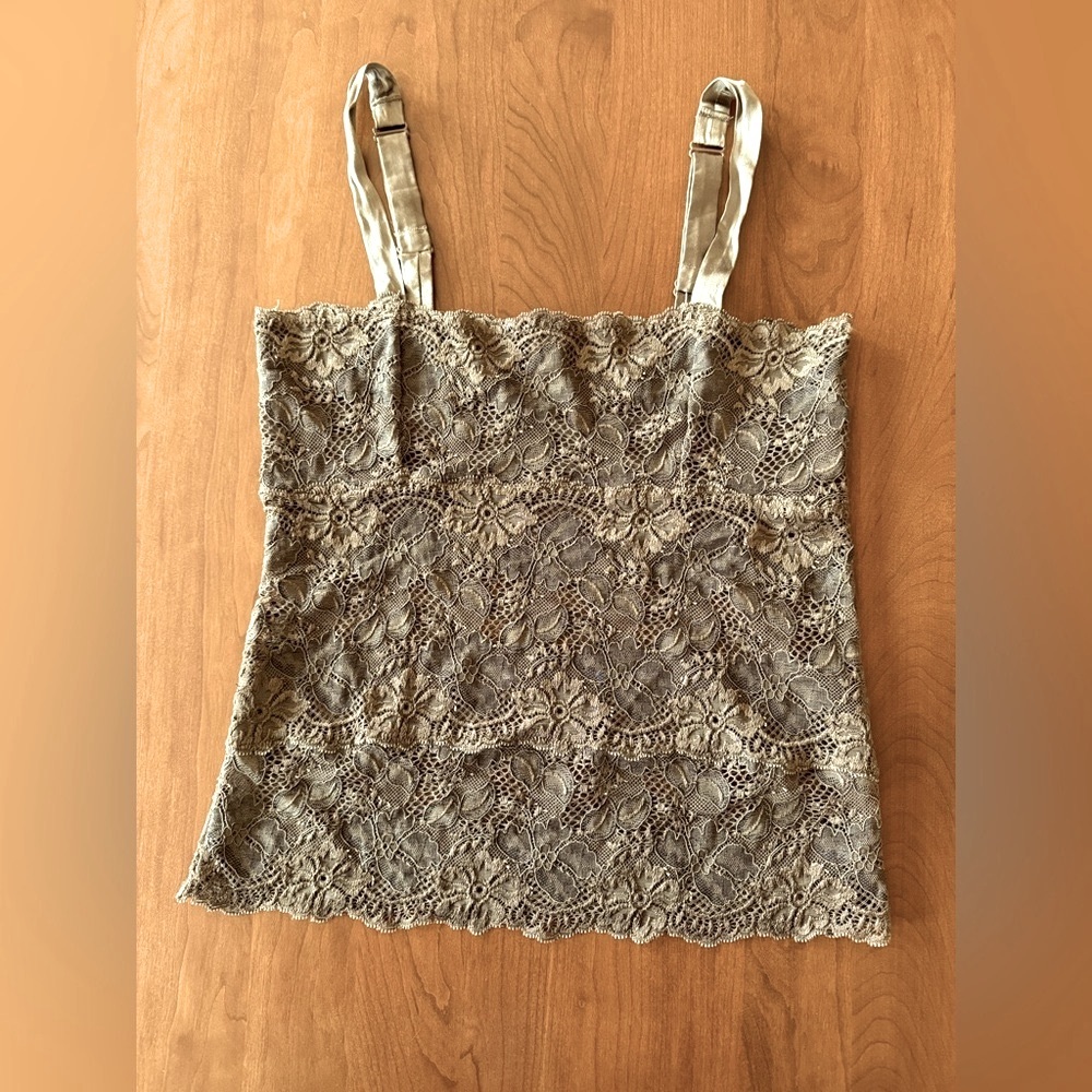 Banana Republic | Brown Lace Overlay Cami Tank Top - Size S